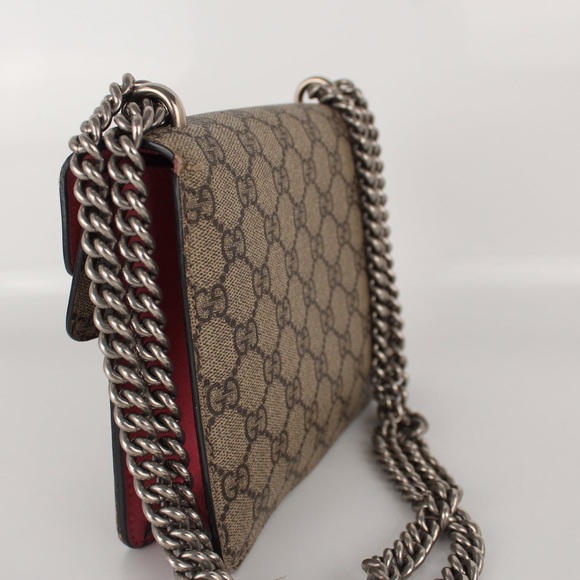 Gucci Dionysus Beige and Pink Mini Bag with Silver Chain - Picture 11 of 16